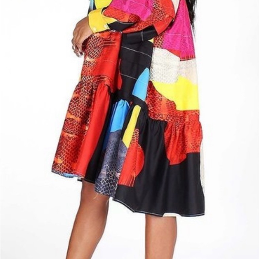 Colorful Patchwork Dress - Picture 3 of 4